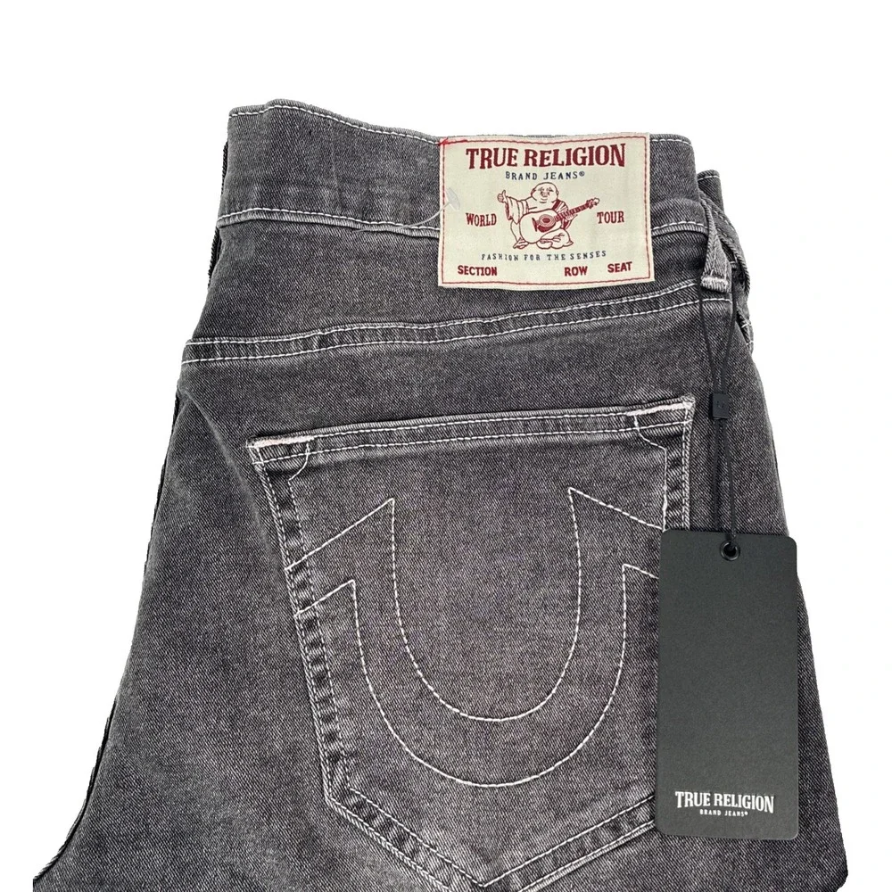 New Mens True Religion Ricky SN NF Relaxed Straight Gray Jeans 34x34 NWT (Read)